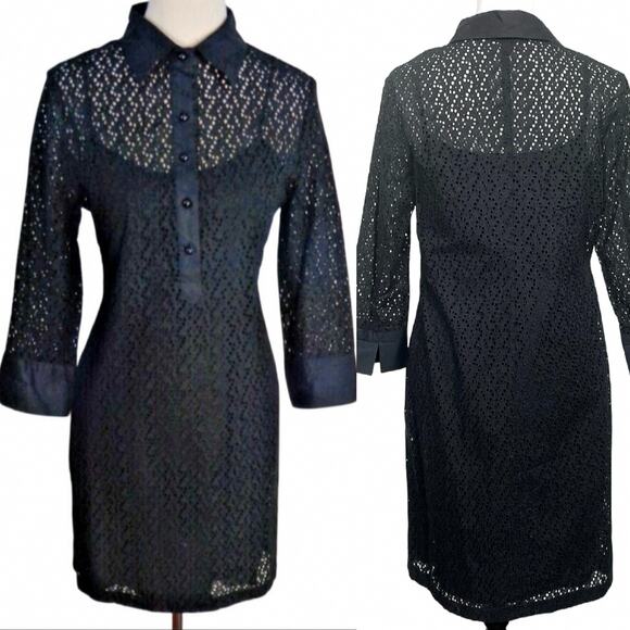 NWT - Talbots Eyelet Cotton Caftan Dress - Picture 1 of 6
